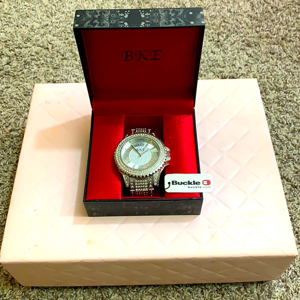 💎Diamond silver watch unisex by buckle💎